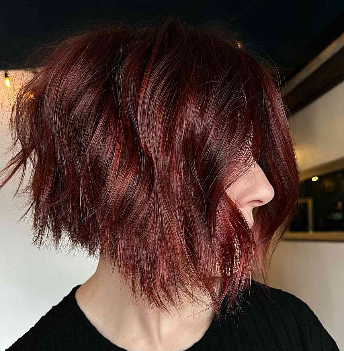 Sizzling Red Hues for Short Hair