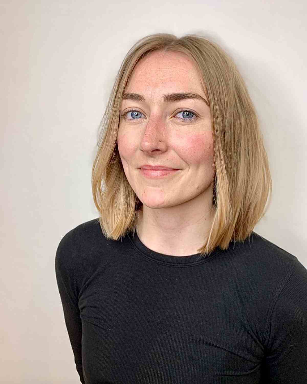 Sleek Lob for Fine Hair