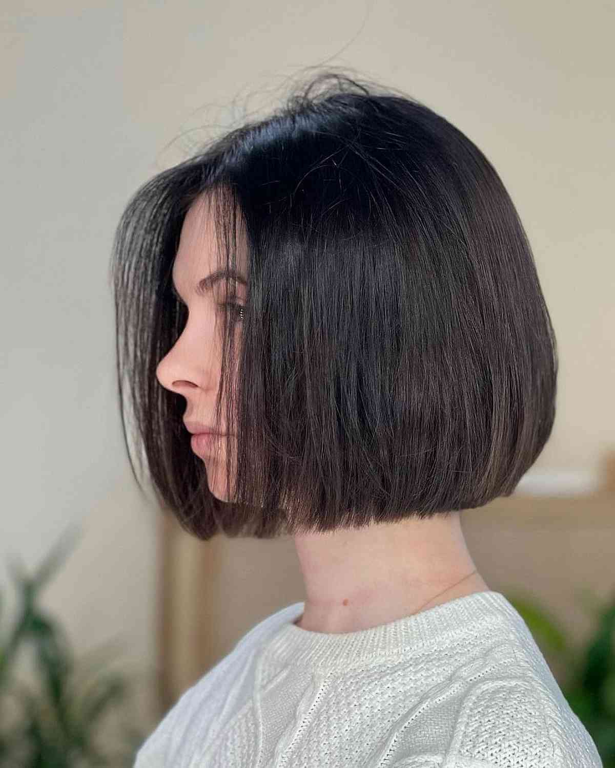Chic Short One-Length Blunt Bob
