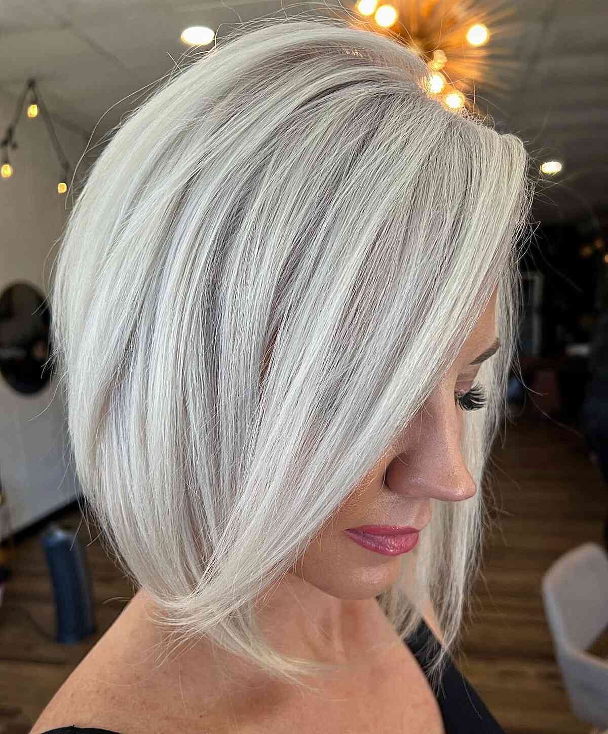 Sleek platinum bob modern hairstyles