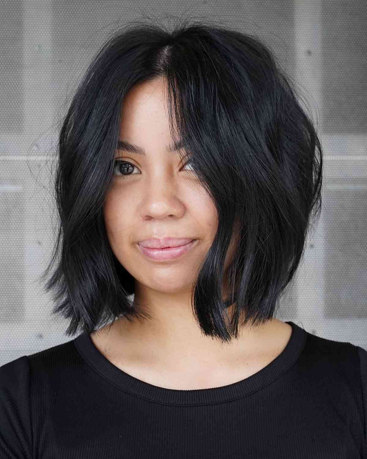 Sleek Soft Bob for Straight Locks