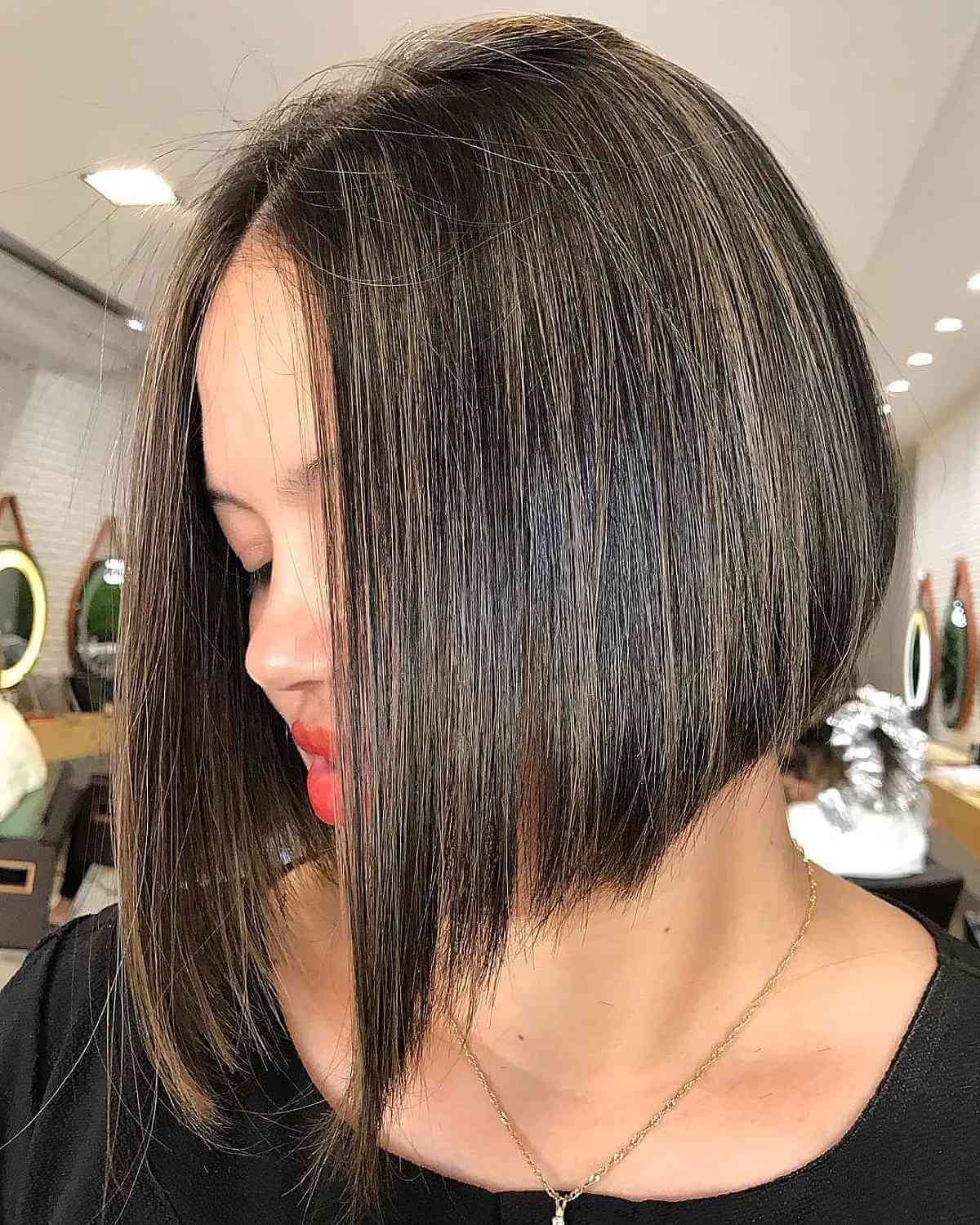 Sleek Stacked Bob for Fine Hair