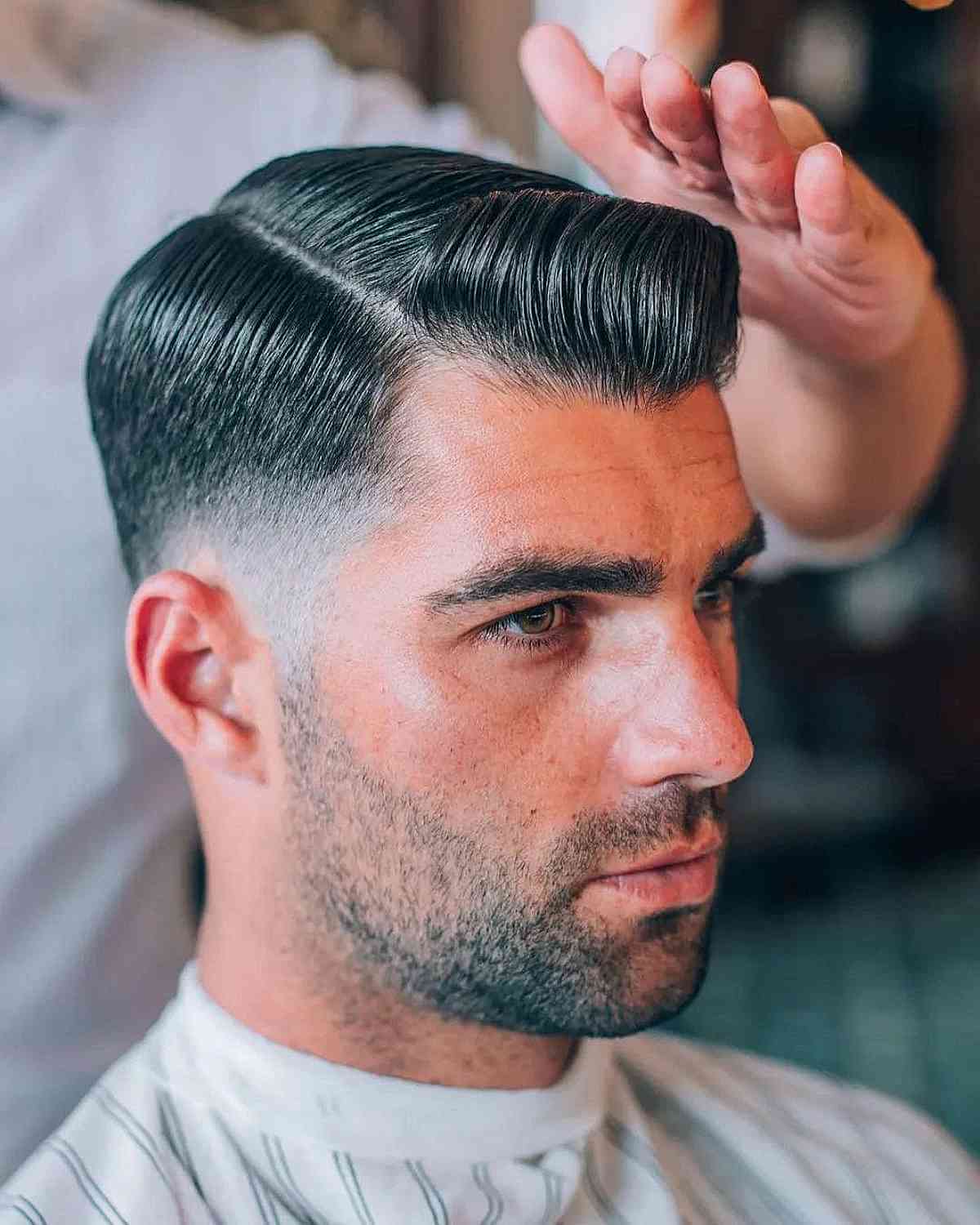 Sleek Tapered Ivy League with Side Part