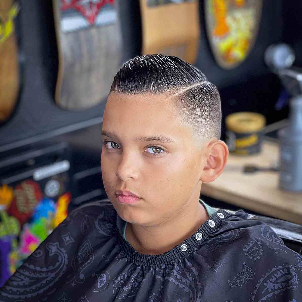 Slicked-Back Hard Part for Young Boys