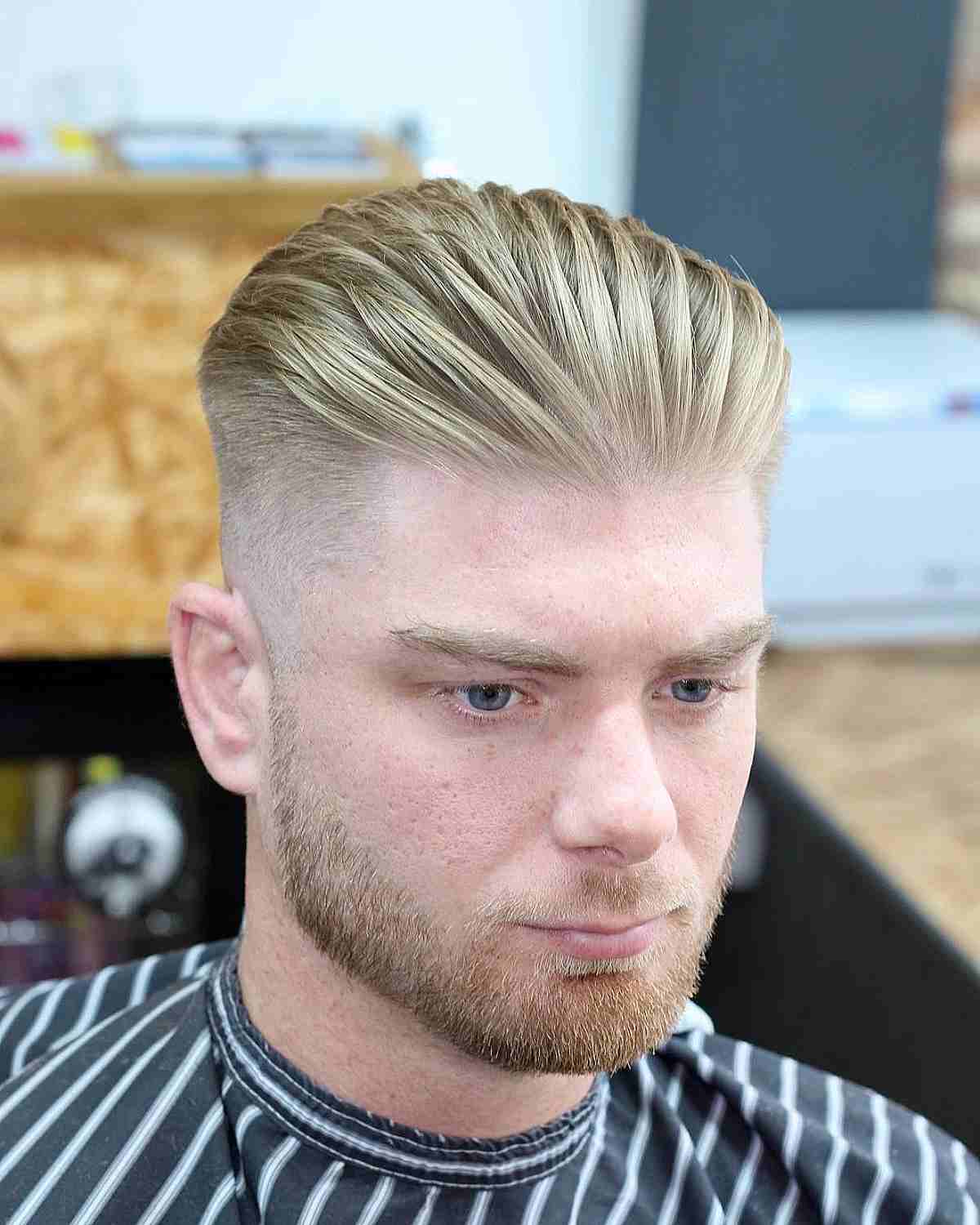 Slicked Back Taper Hairstyle for Men