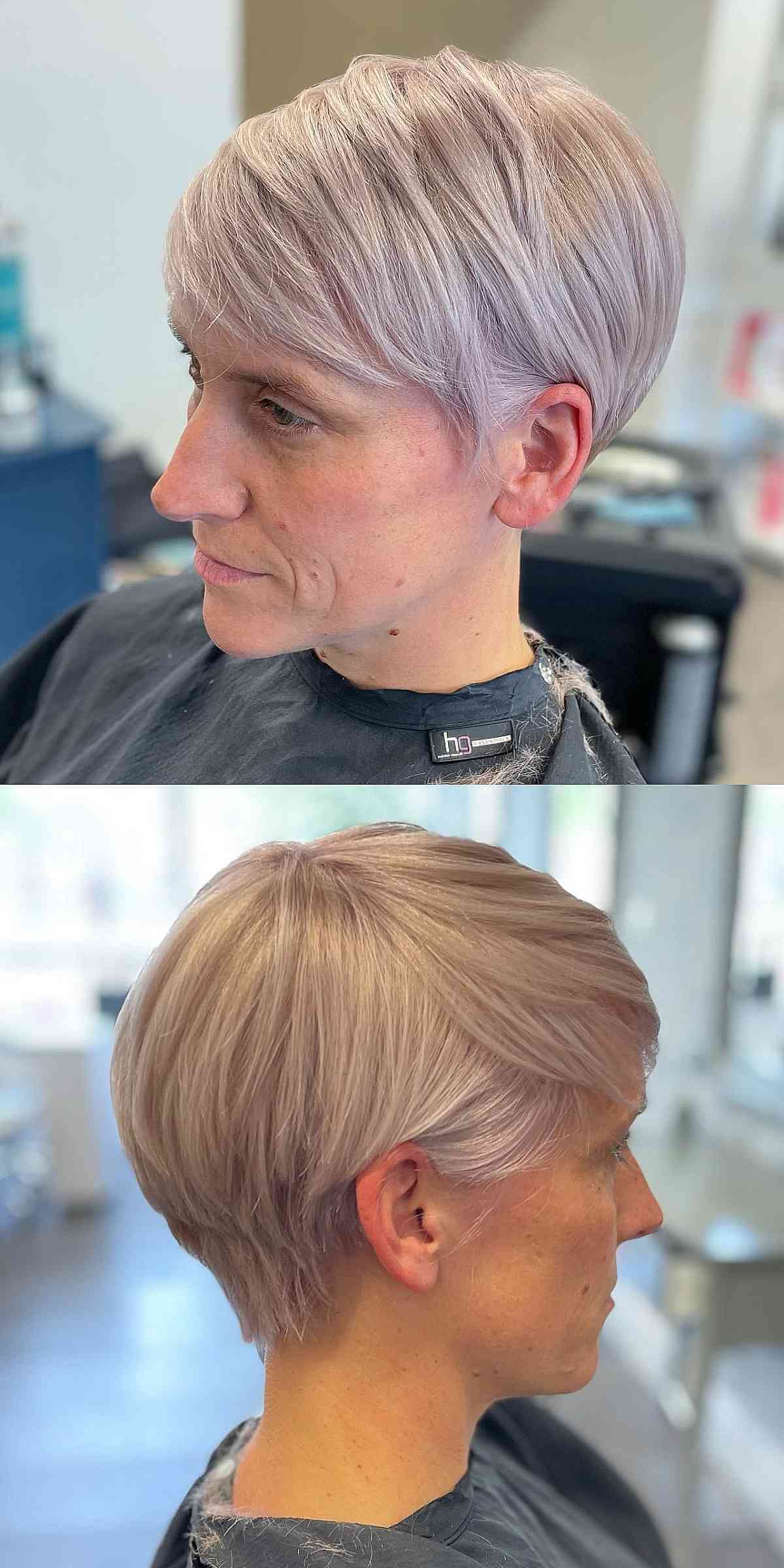 Smooth Choppy Pixie for Ear-Length Fine Hair