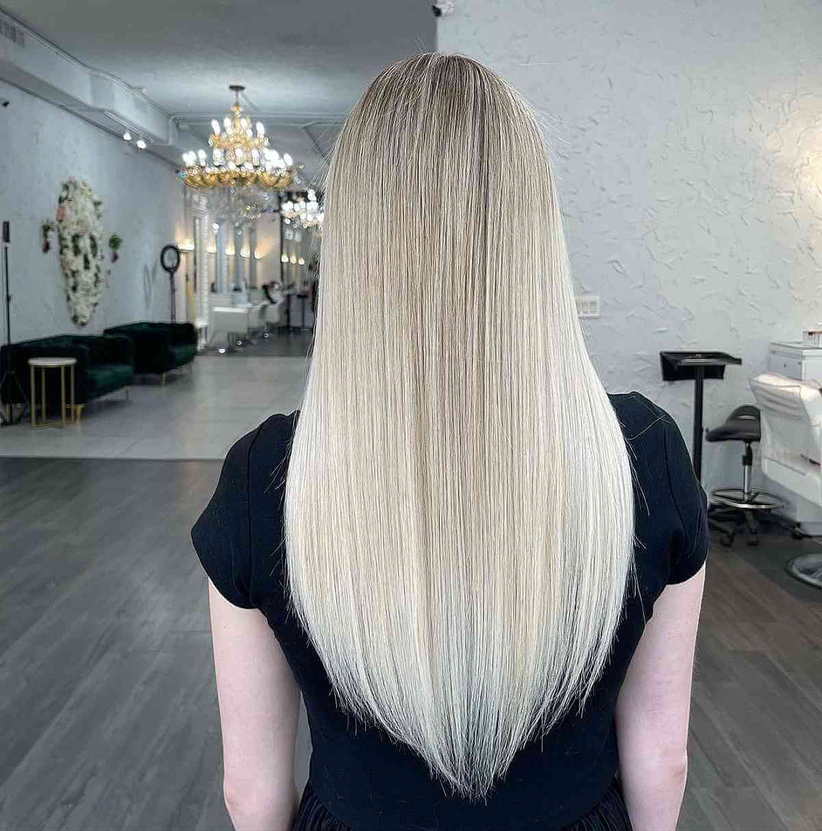 Smooth Vanilla Platinum Blonde Foilayage