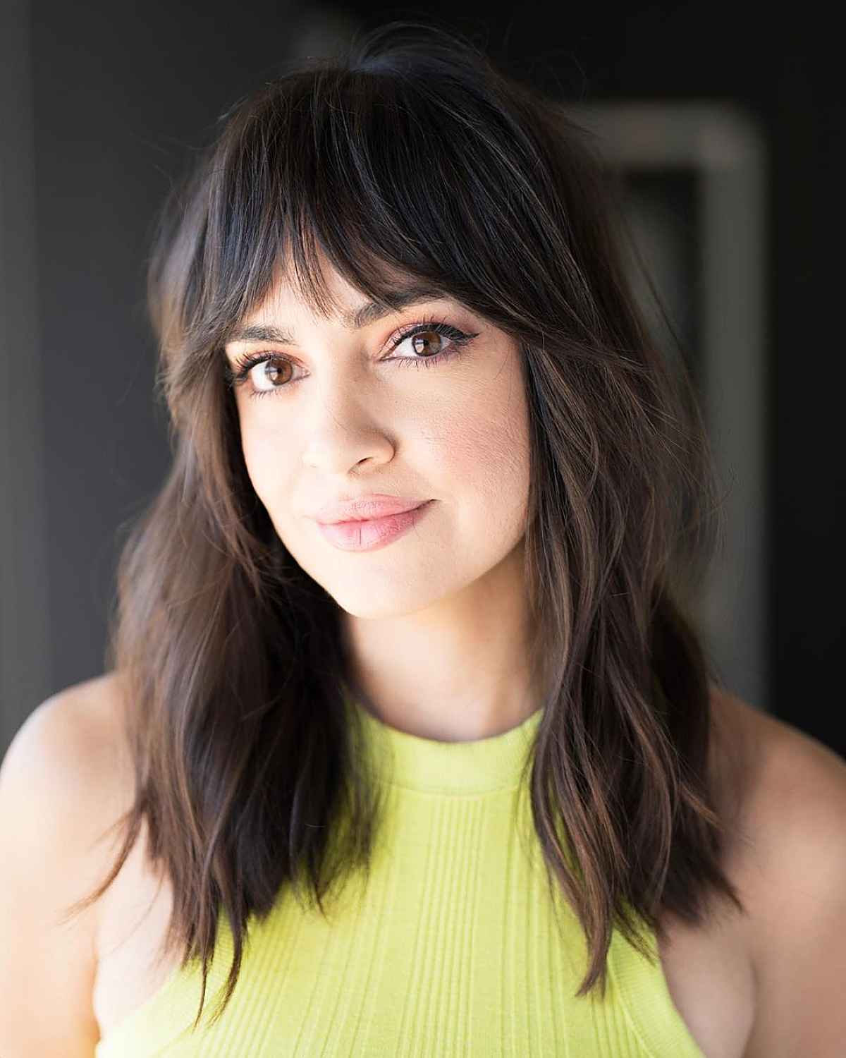 soft bangs with effortless texture