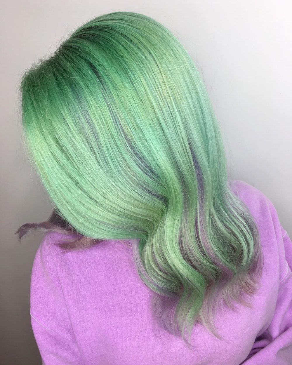 Pastel Green Hair Color