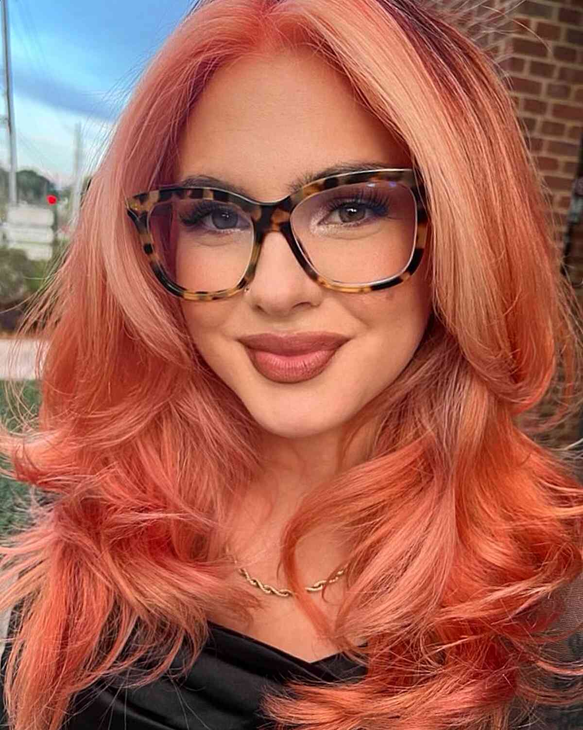 Soft Peach Mid-Length Layers