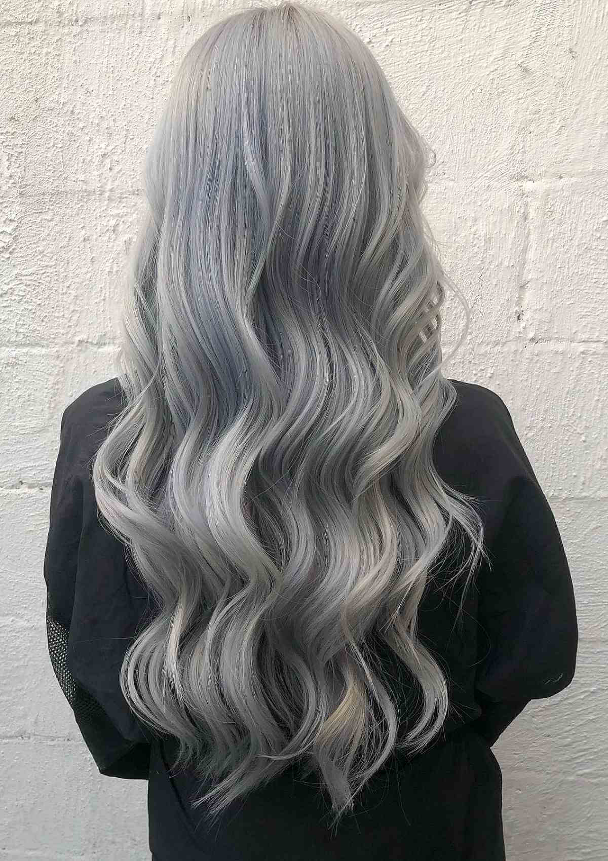 Soft Silver Pastel Hair Color