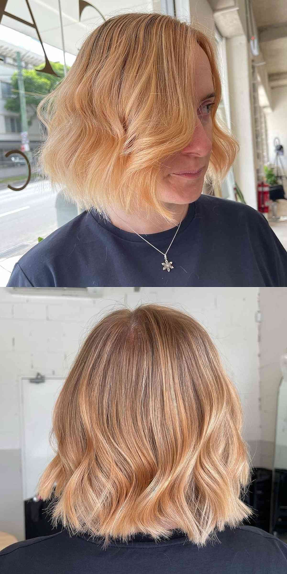 Soft Strawberry Blonde Balayage Ombre