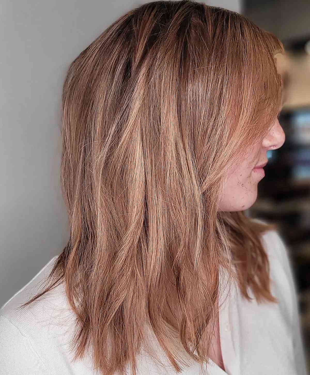 Soft Strawberry Ginger Blonde Balayage