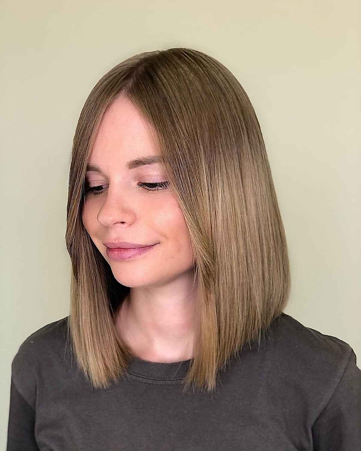 Sophisticated Long Bob for Straight Hair