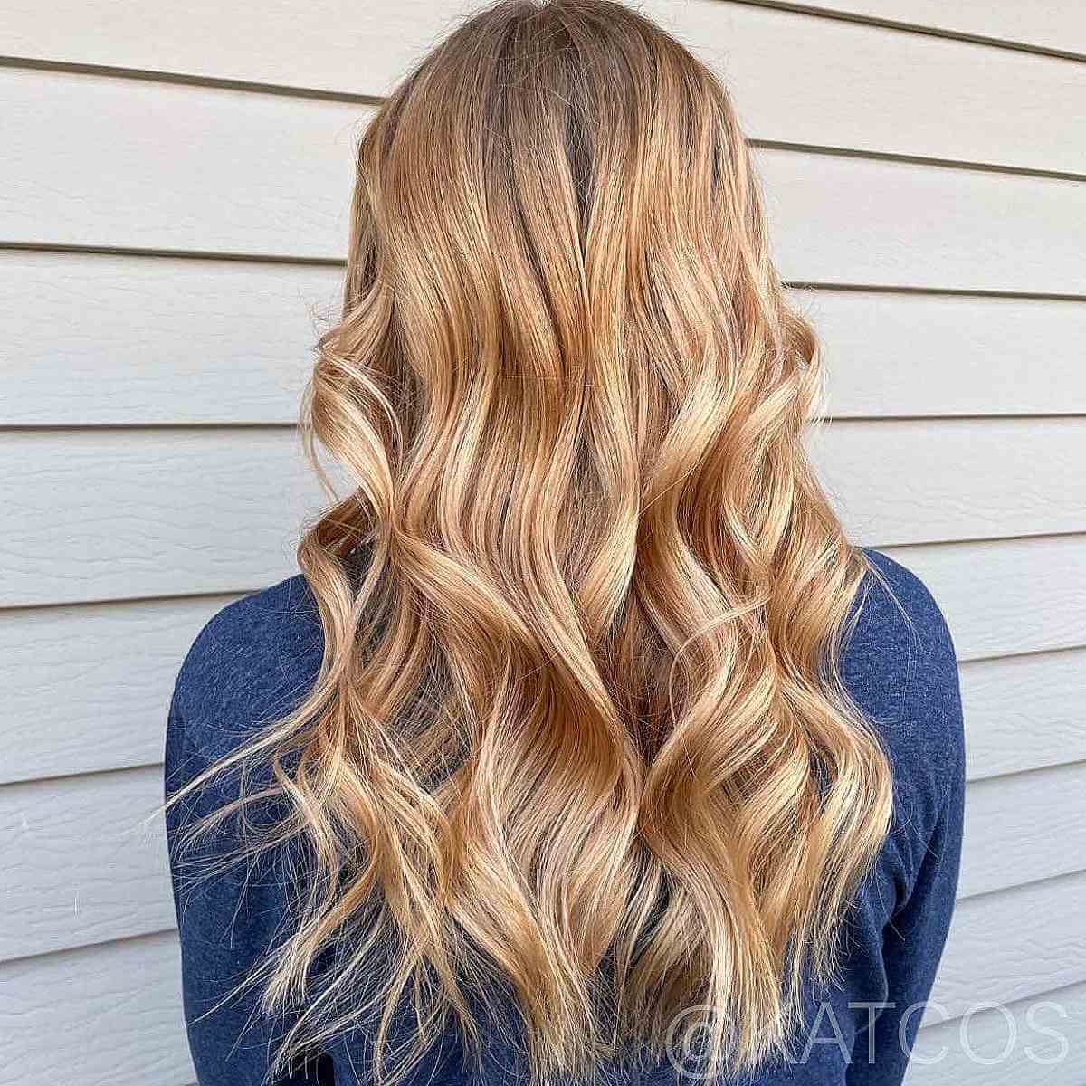 Strawberry Beach Blonde Highlighted Hair Color