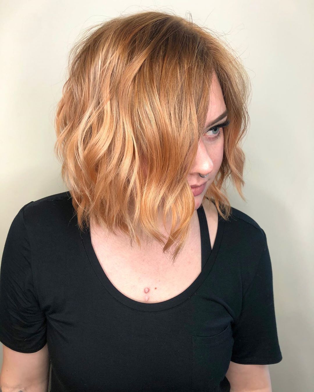 Strawberry Blonde in Medium to Short Styles