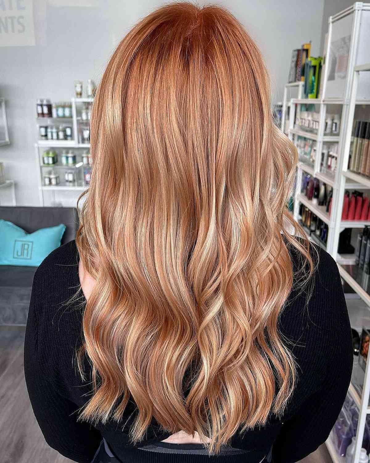 Strawberry Champagne Hair Hue Balayage