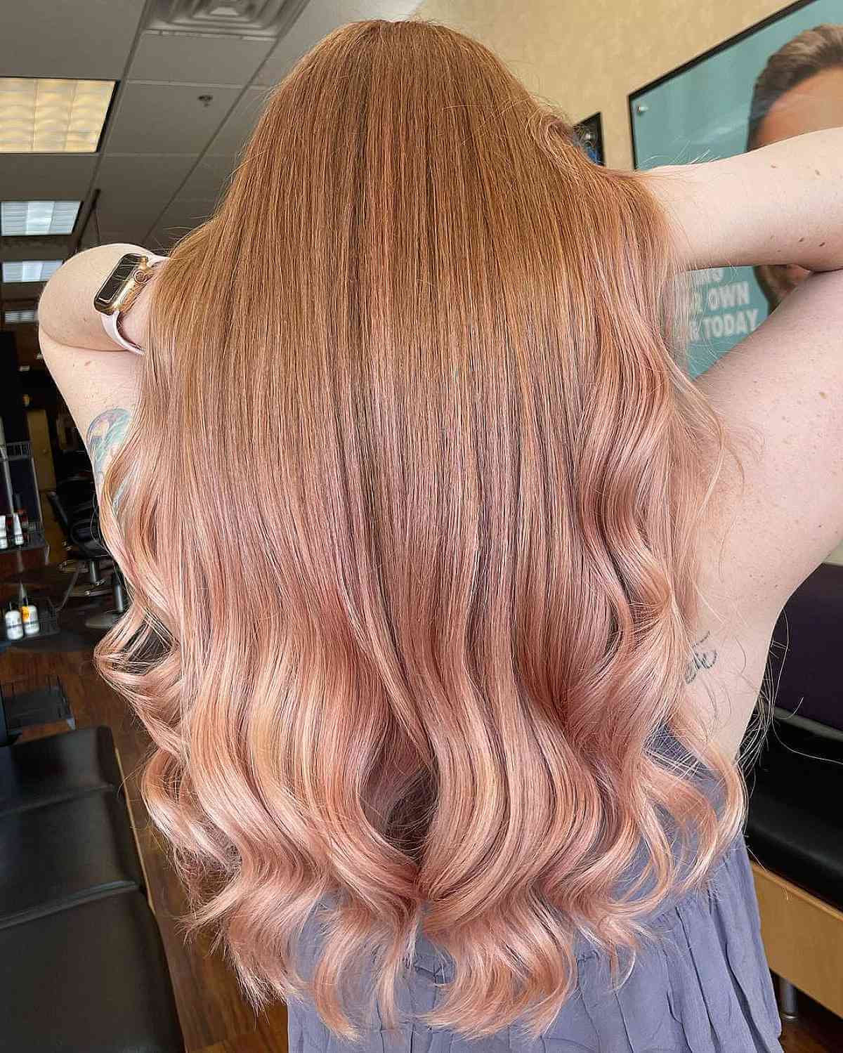 Light Strawberry Rose Gold Highlights