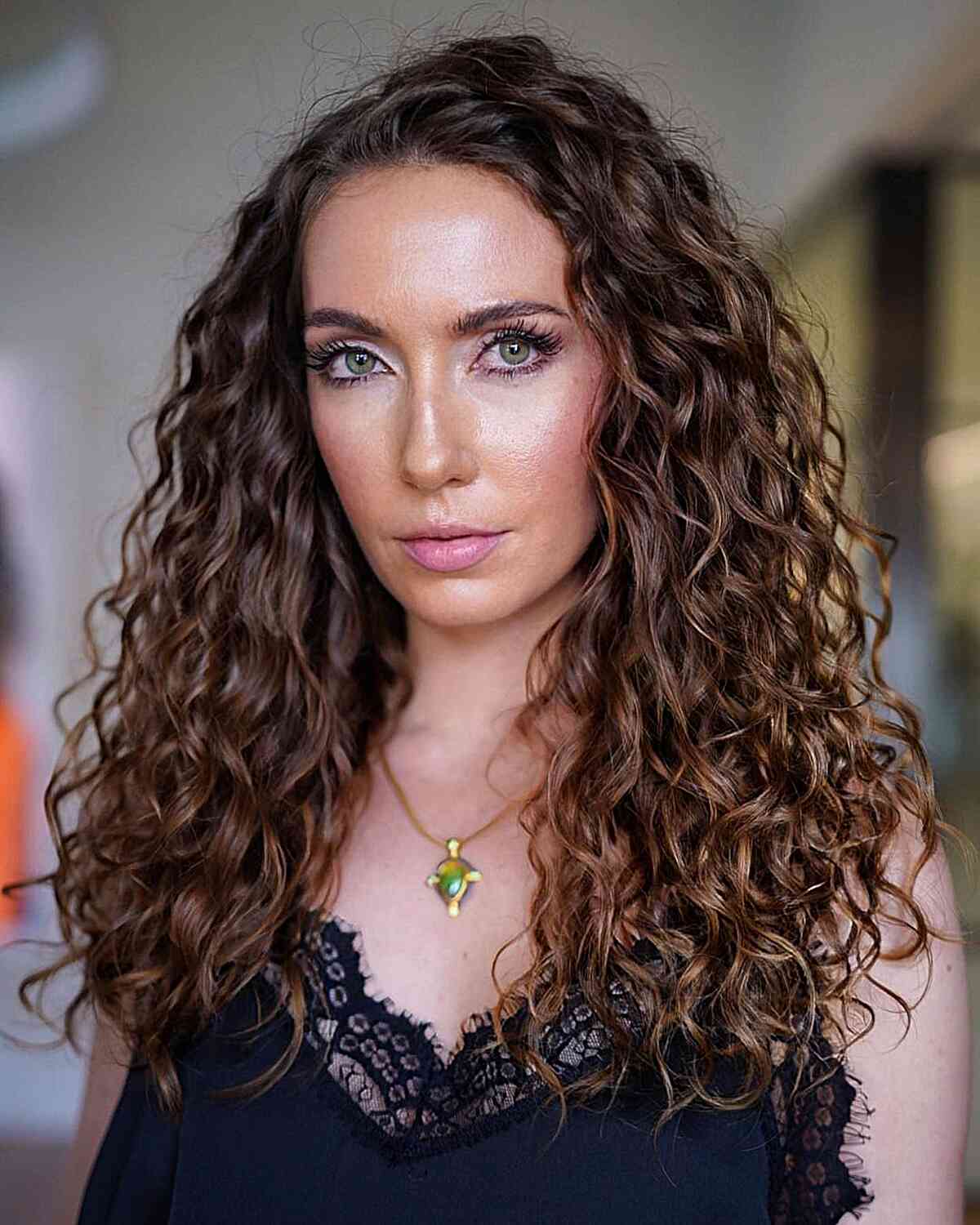 Stretched Texture Different Hairstyle for women with long curly hair