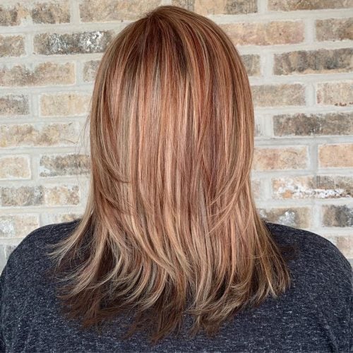 Striking Caramel and Auburn Highlights