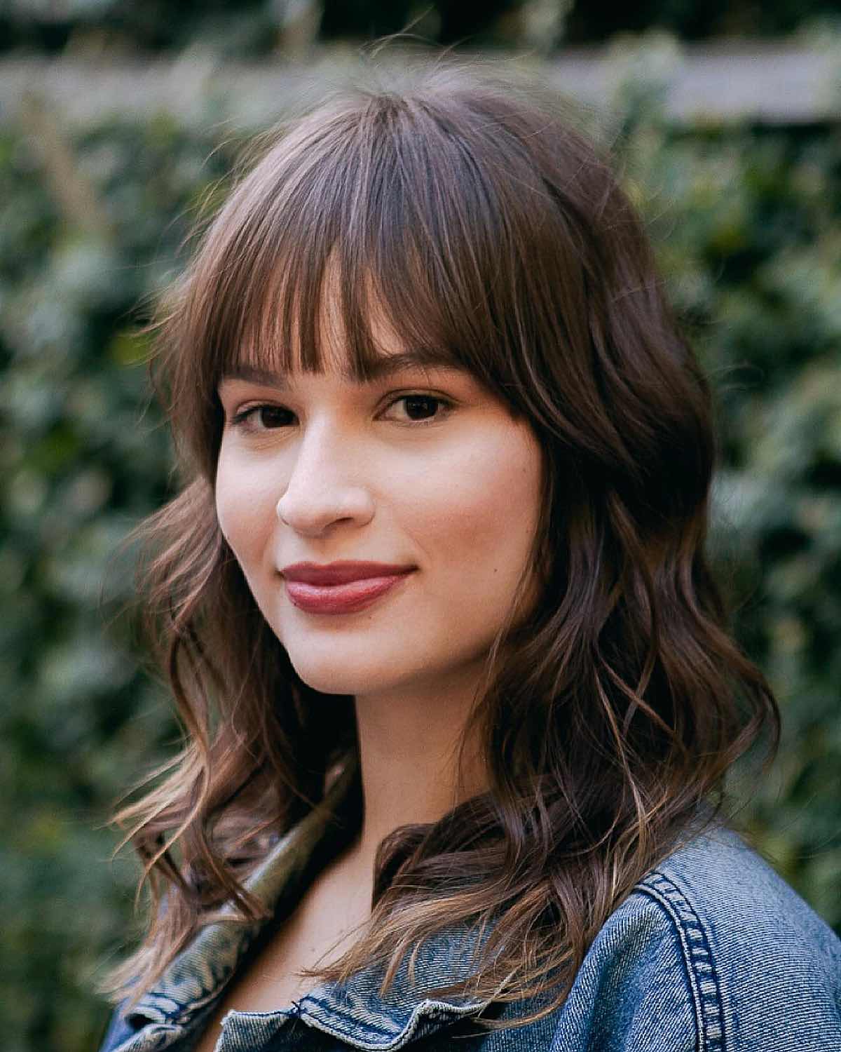 Stunning beachy waves with layers on medium-length hair