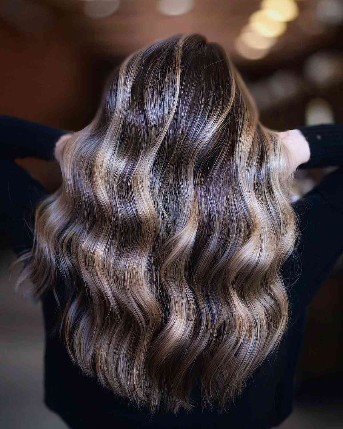 Stunning Bronde Partial Balayage on Deep Brown Hair