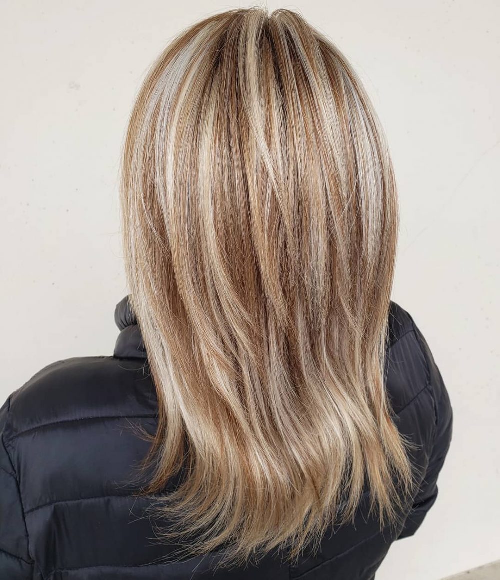 Stunning Caramel Hair with Blonde Highlights