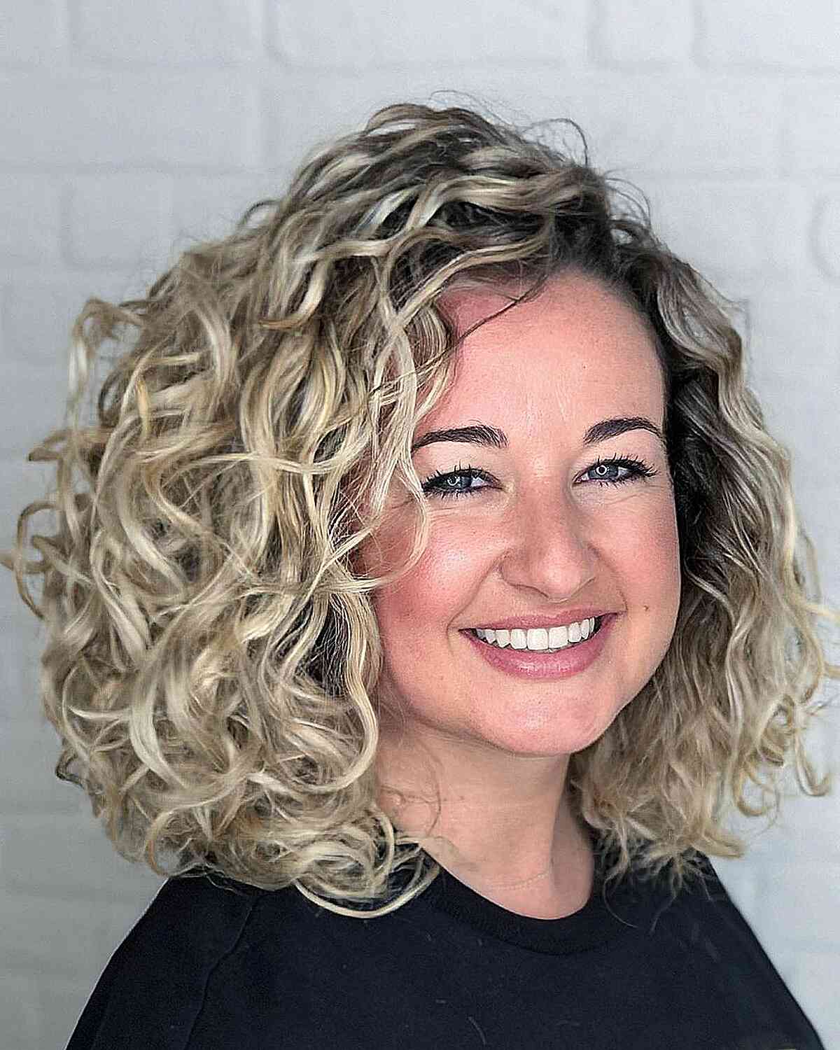 Stunning Curls on a Bob for women with thick hair