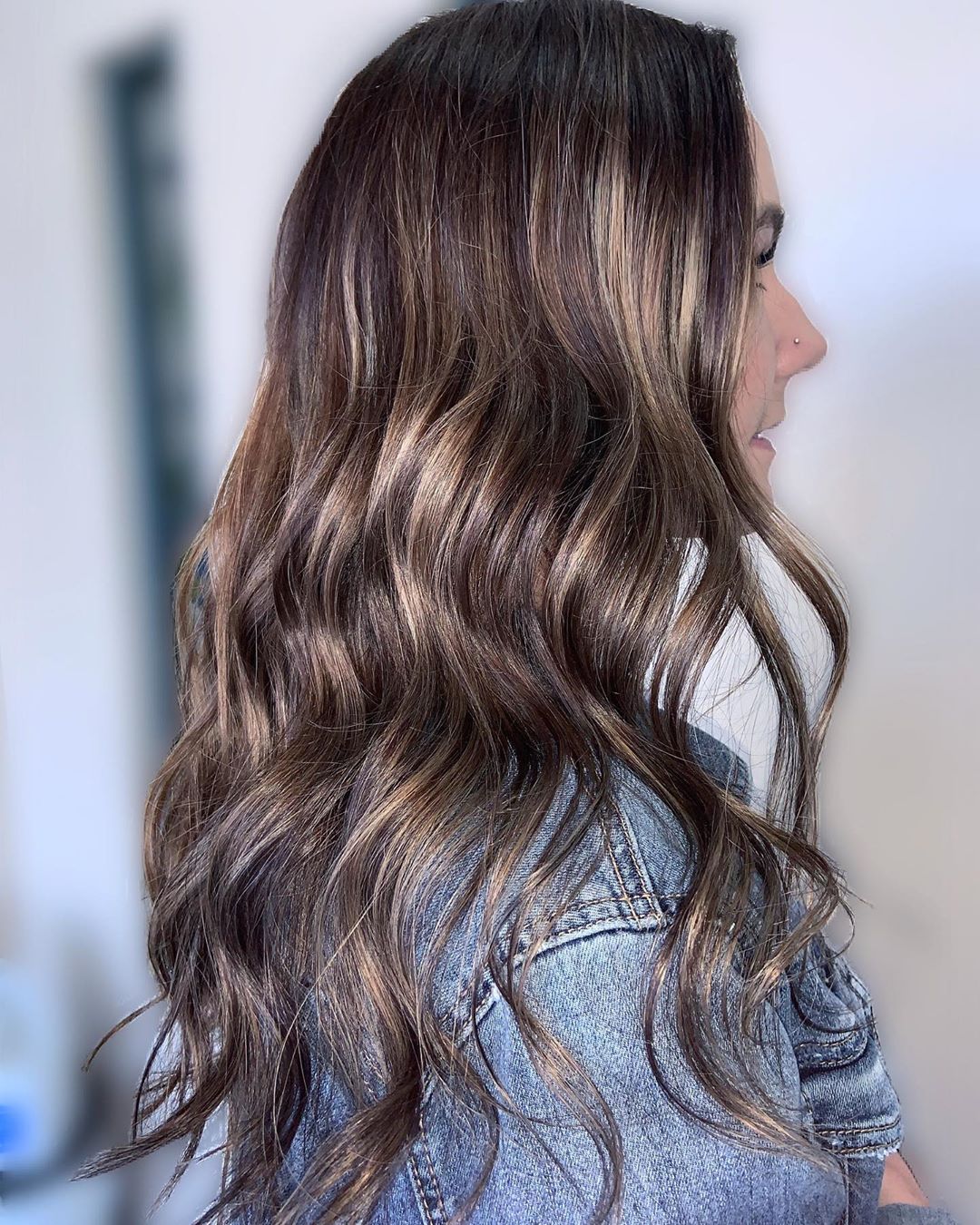 Stunning Dark Brown Hair with Lowlights