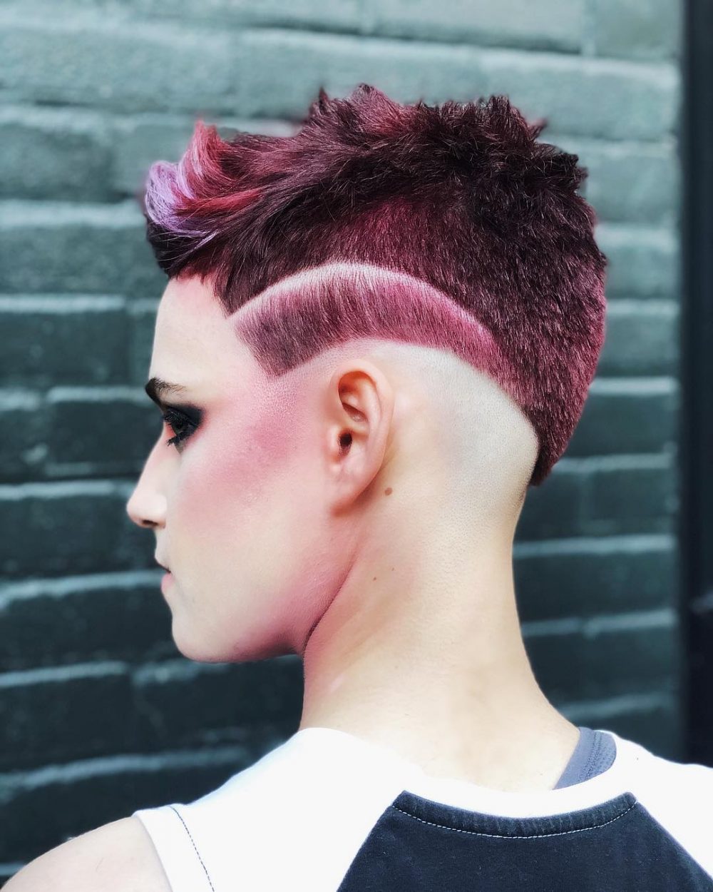 Stunning Deep Burgundy Pixie Hairstyle