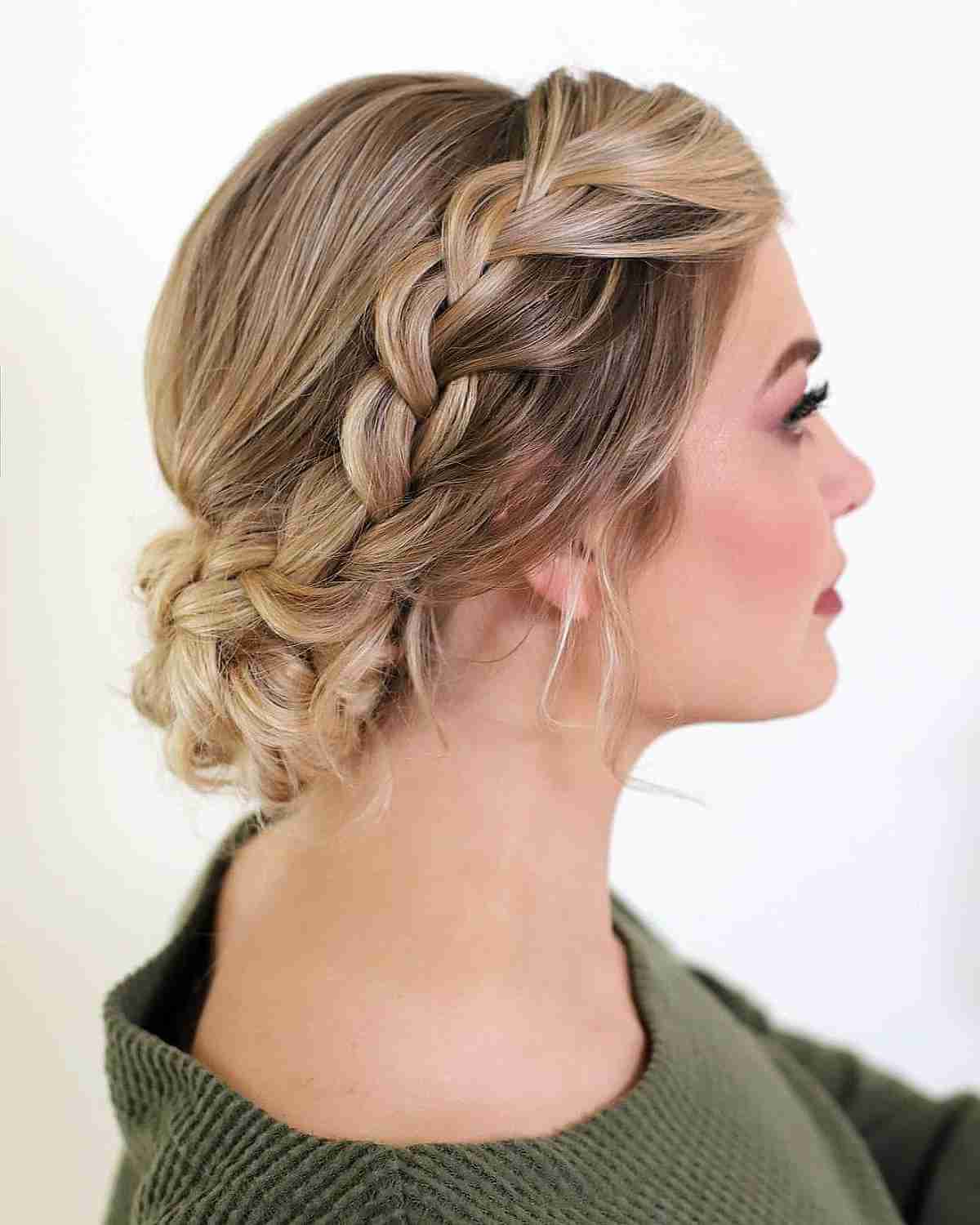 Stunning French Plait Updo