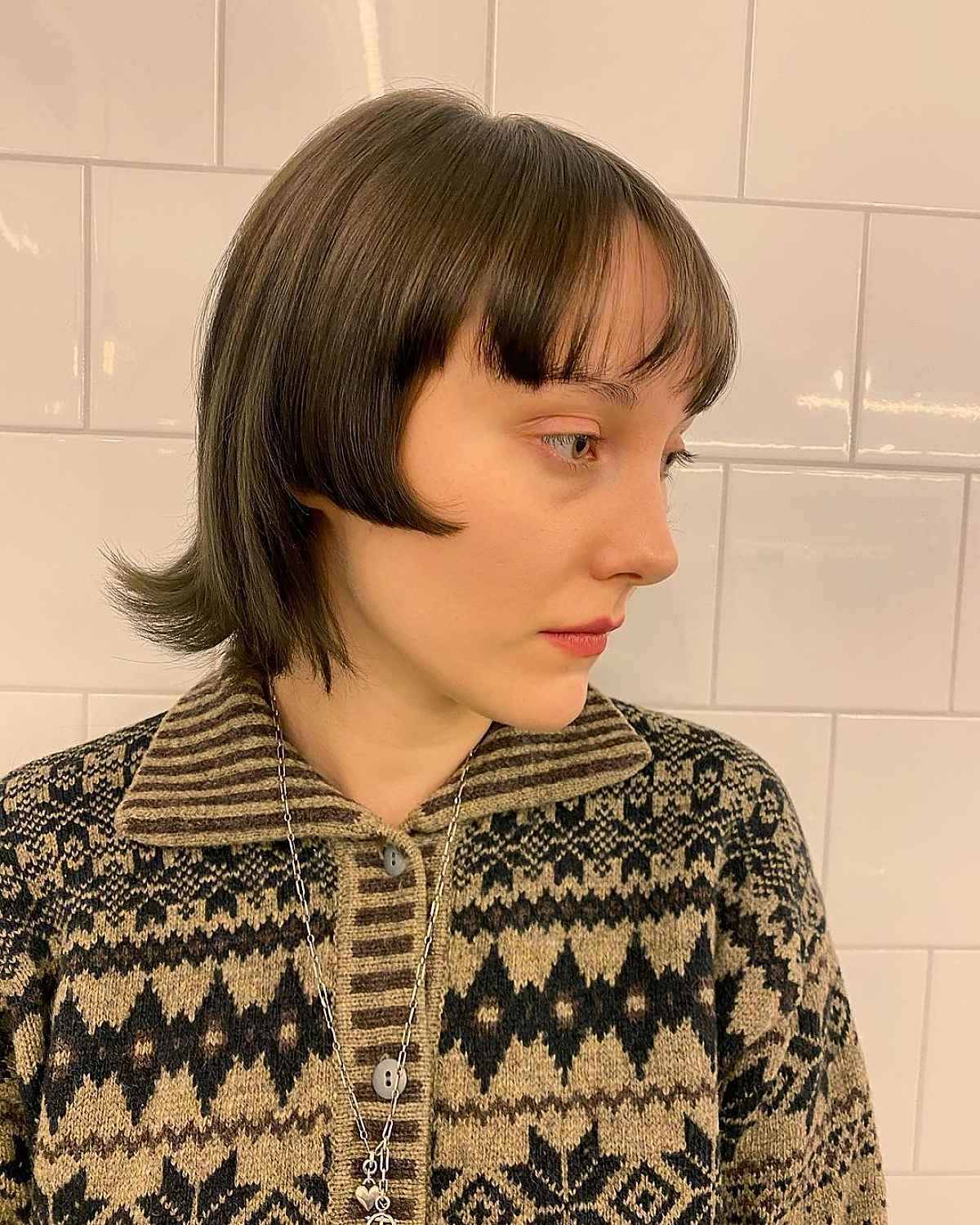 Stunning Hime Cut for an Oval Face