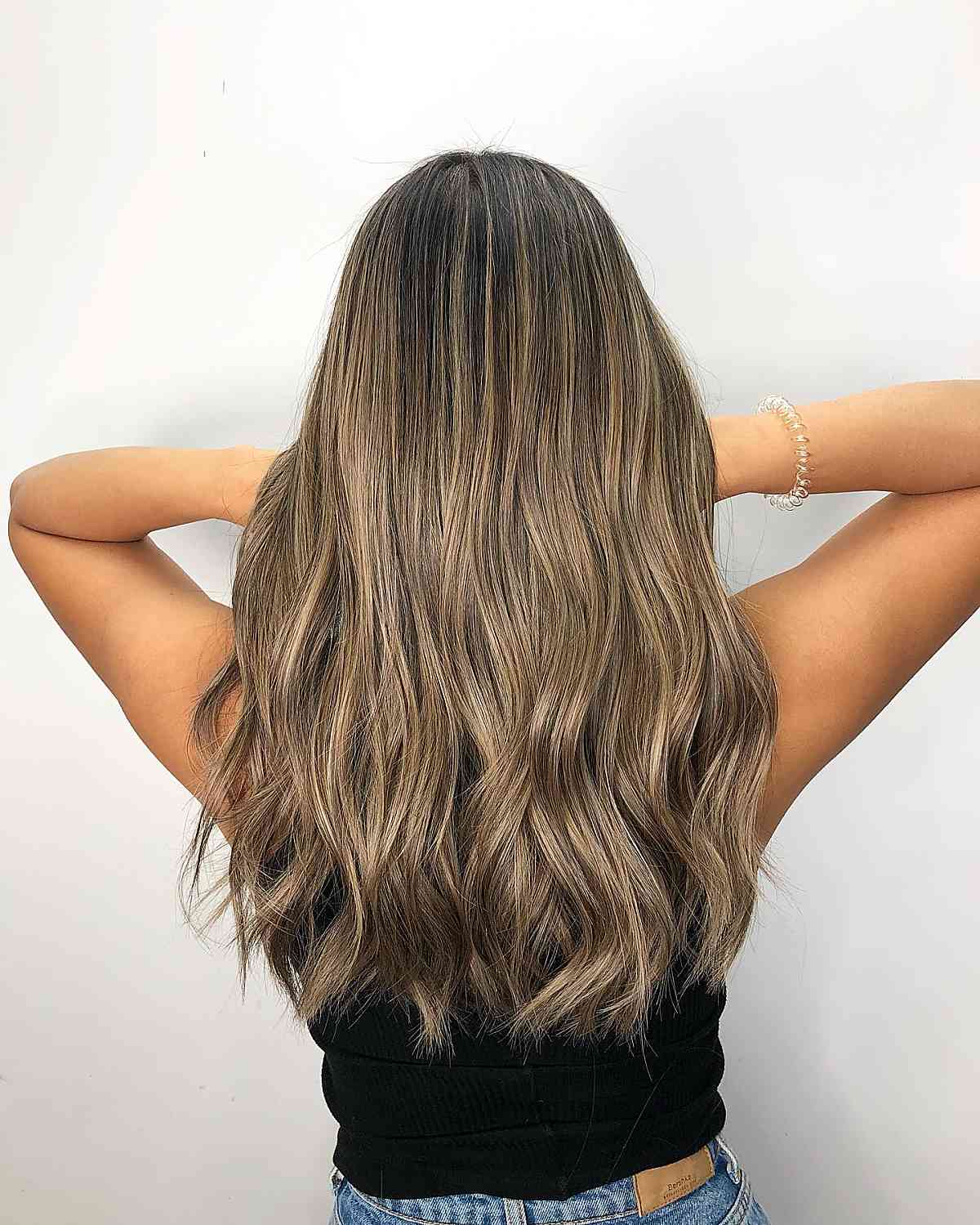 Stunning light ash brown hair color