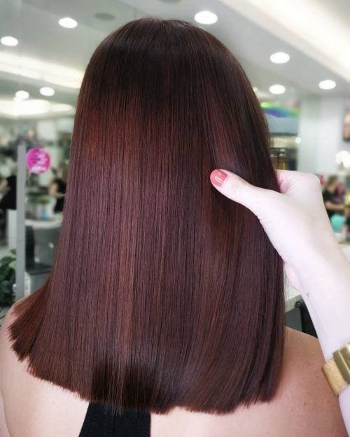 Stunning Mahogany Brown Hair Color