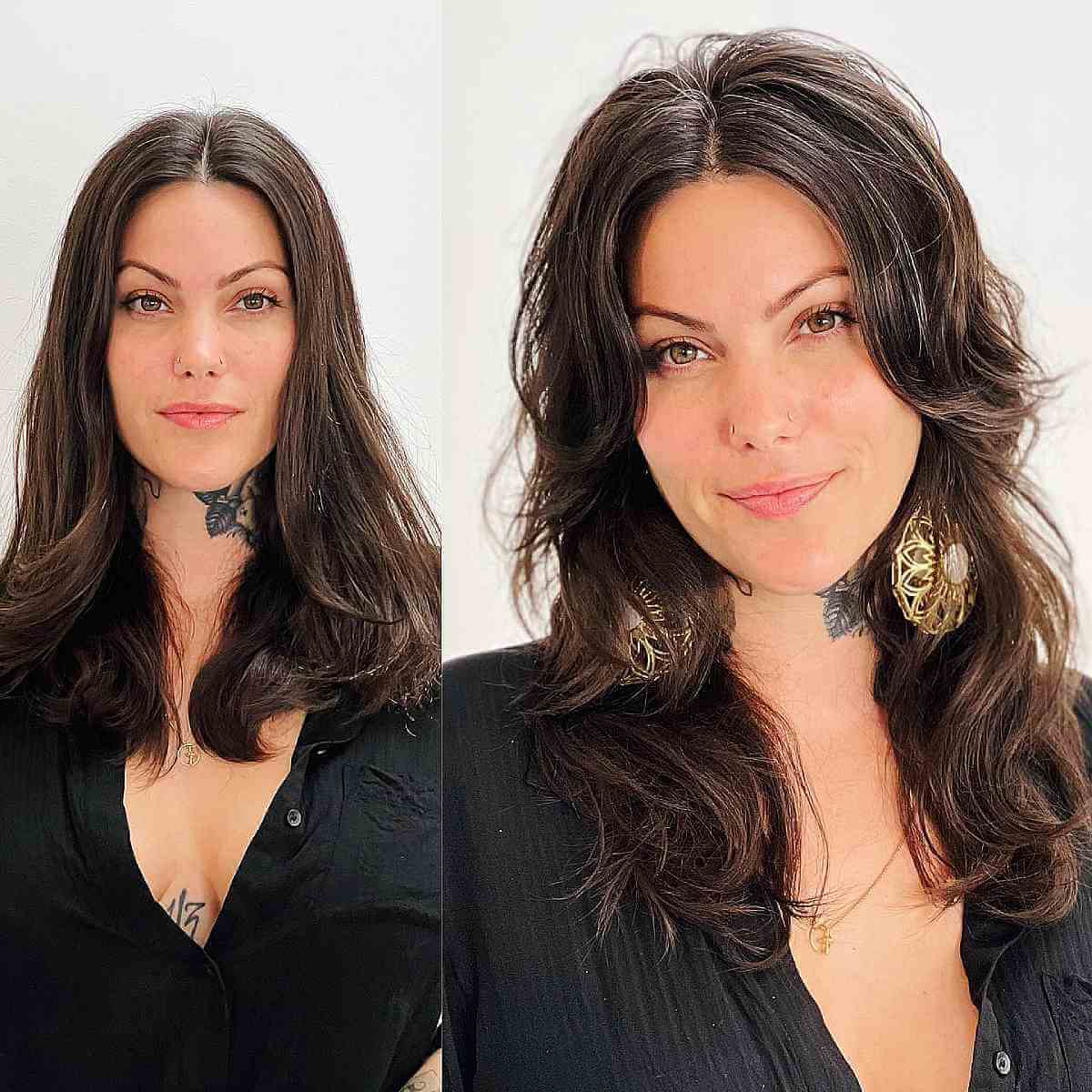 Stunning Razored Layers on Medium-Length Hair