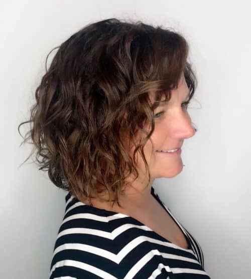 stunning short hair soft perm