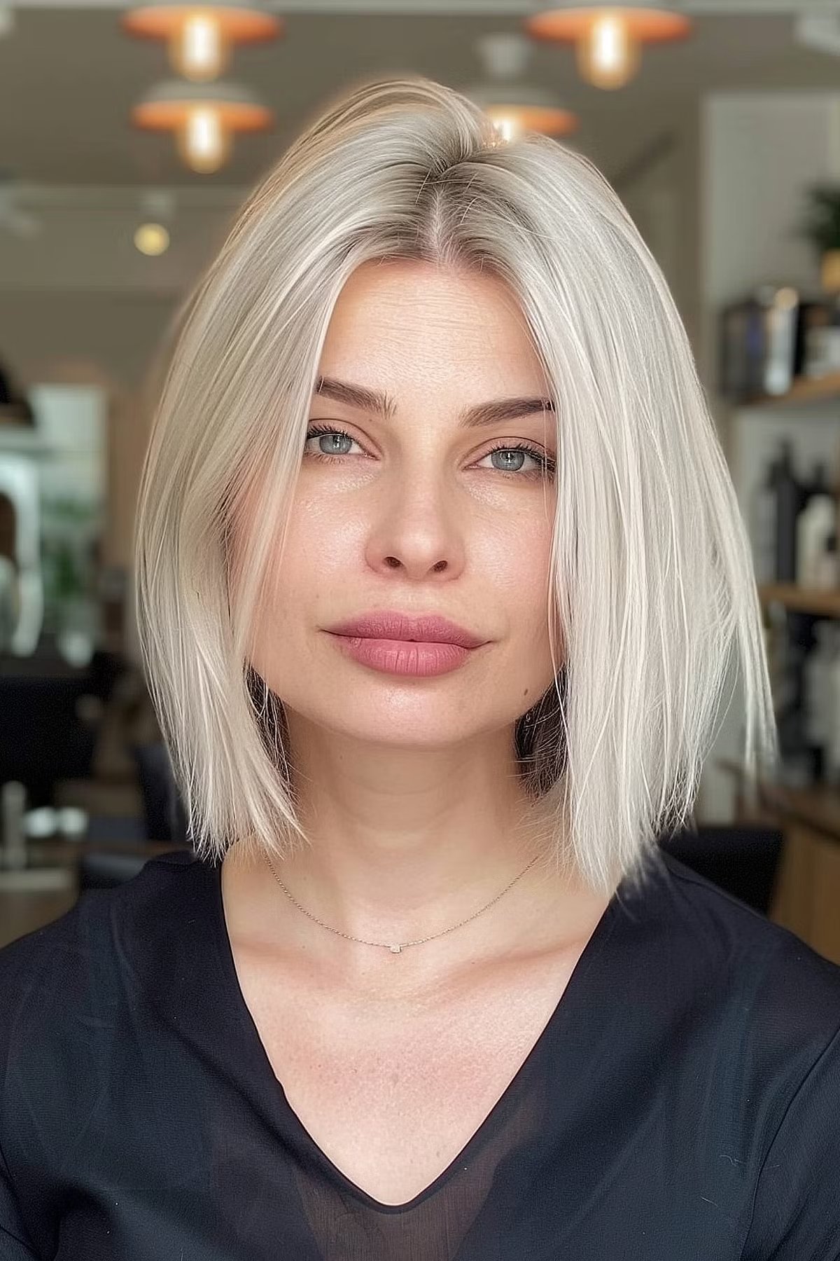 Stunning Straight short choppy hairstyle