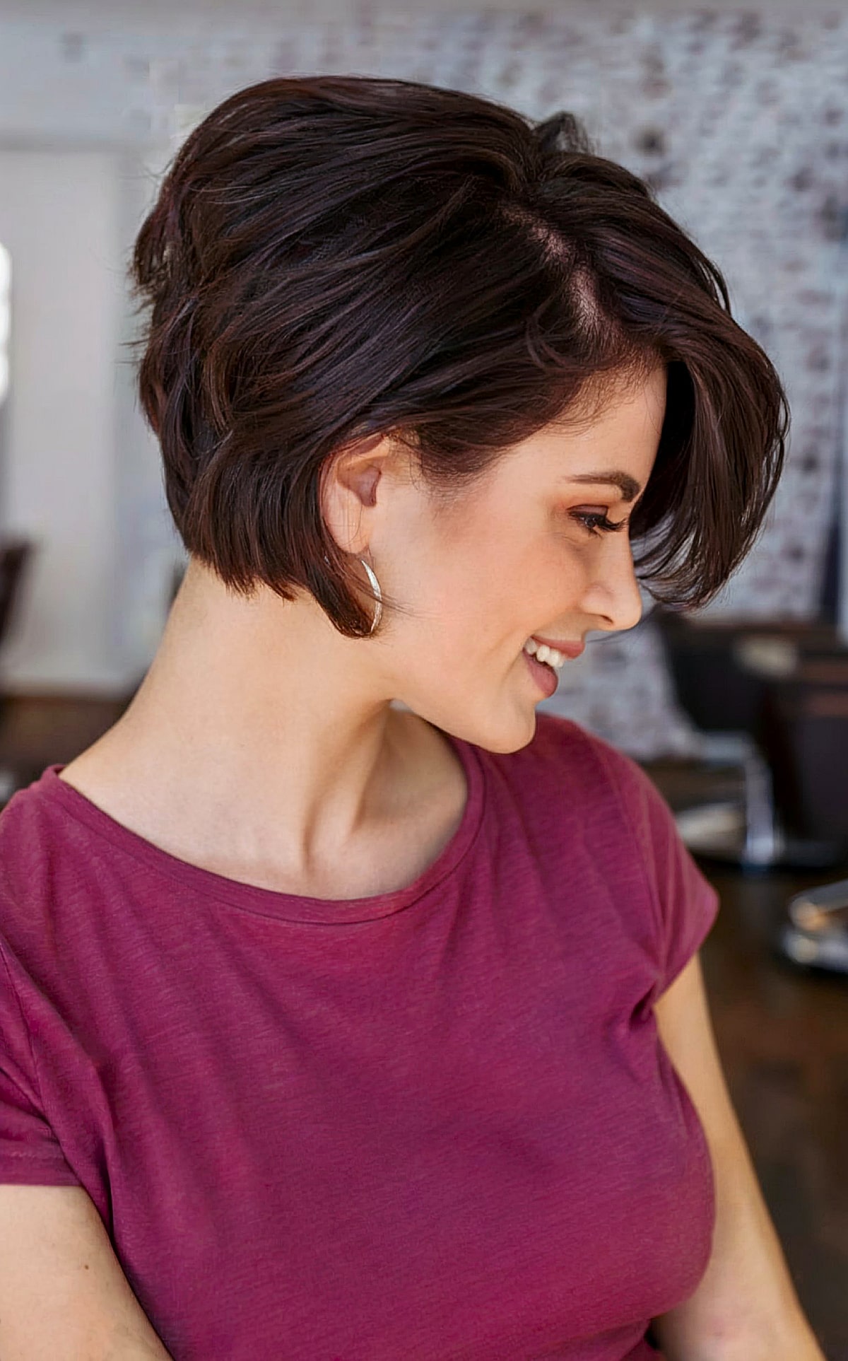 Bouncy Styled Bob with Concealed Undercut