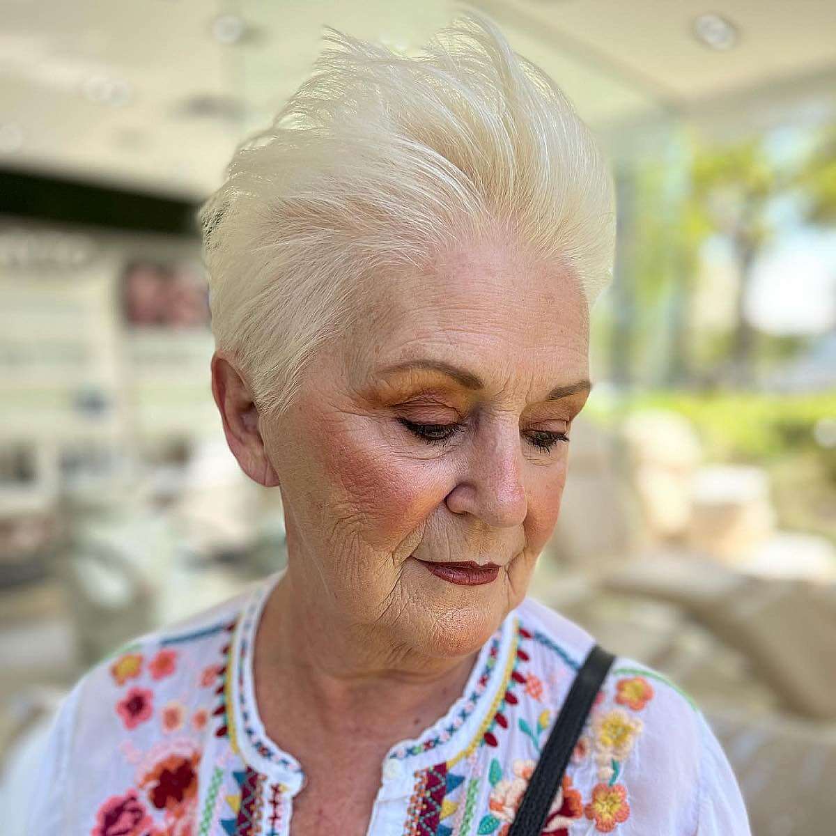 Styled Short Hair for Women 70 and Over