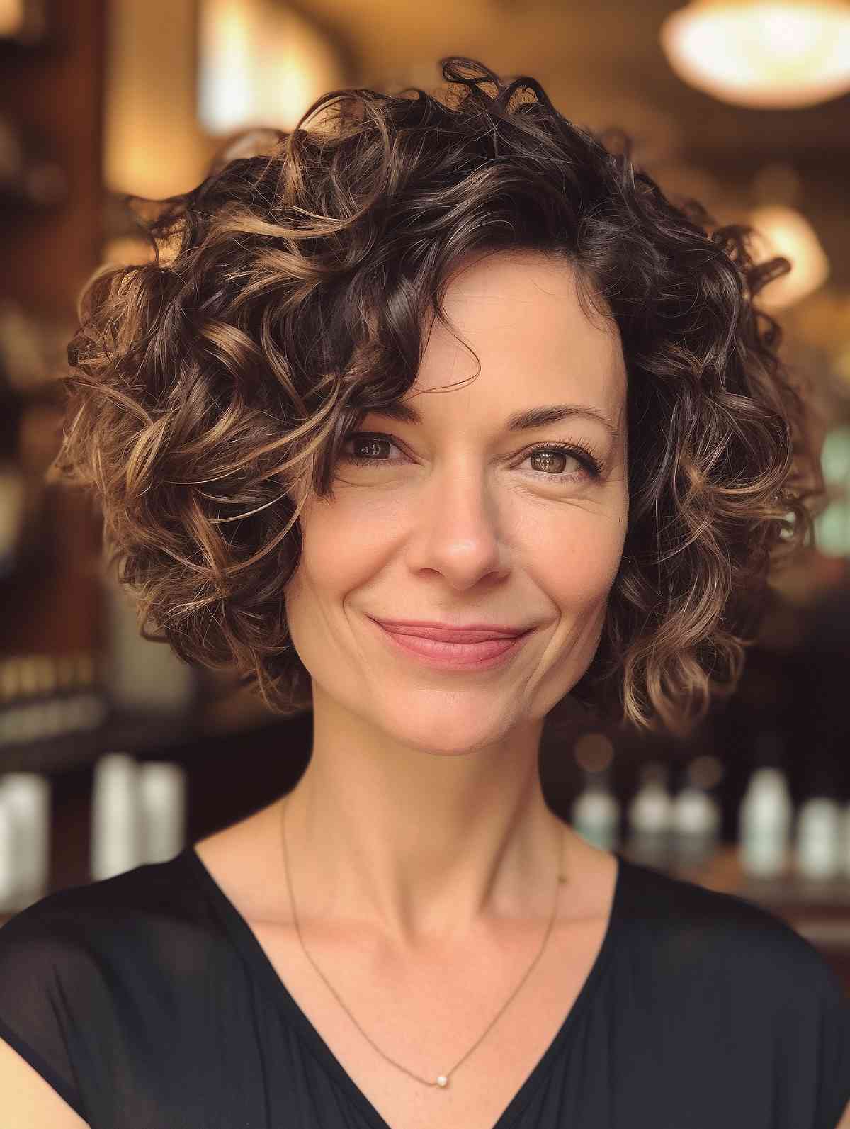 Styled Textured Curly Wavy Short Hair