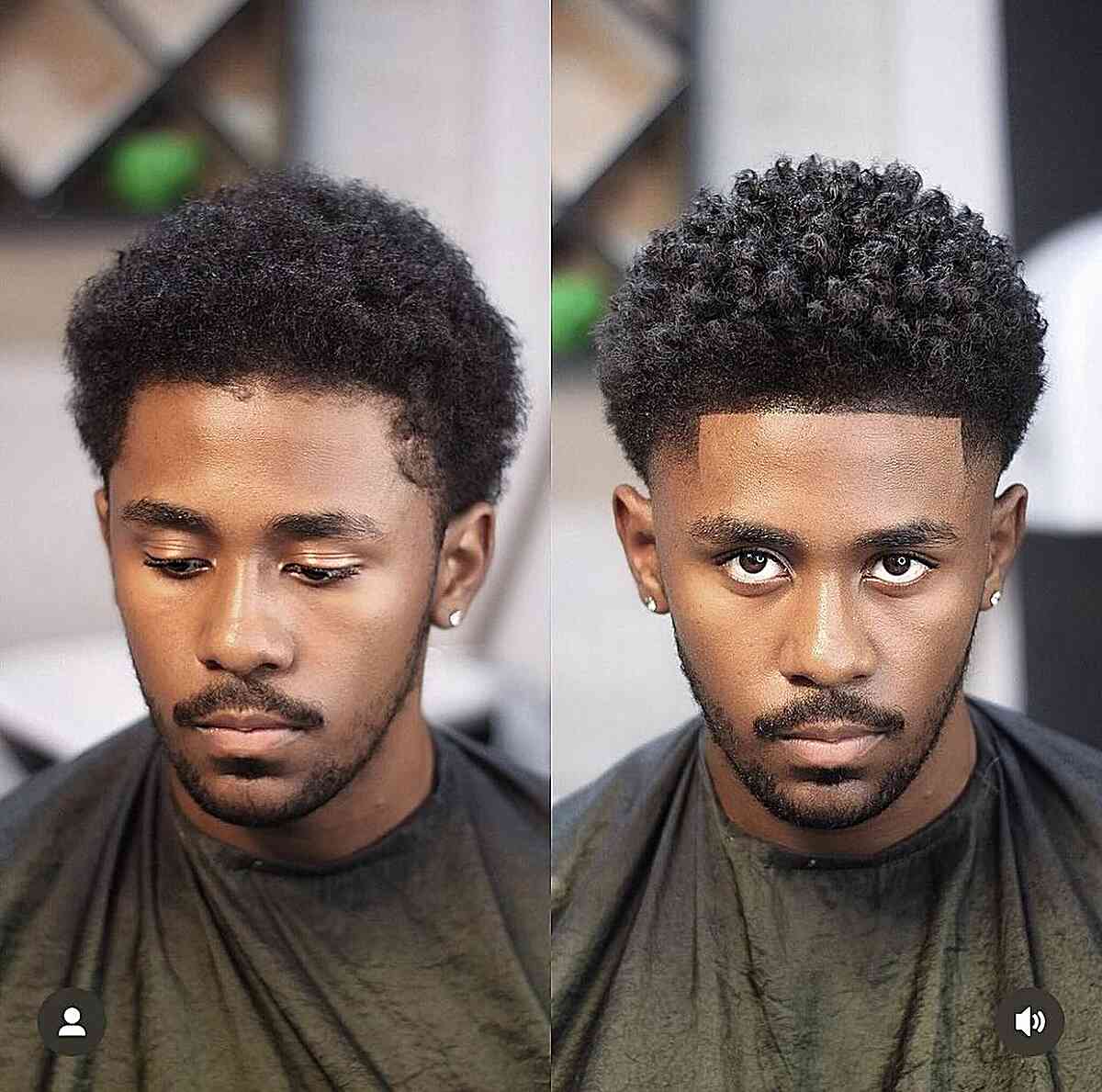 Stylish Afro with a Fresh Line Up for Black Dudes