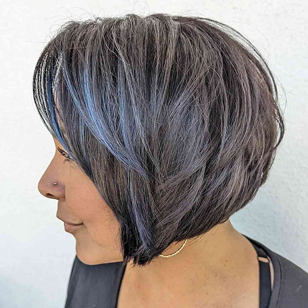Stylish Asymmetrical Soft Undercut Long Pixie Bob