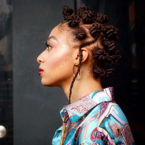 Stylish Bantu Knots