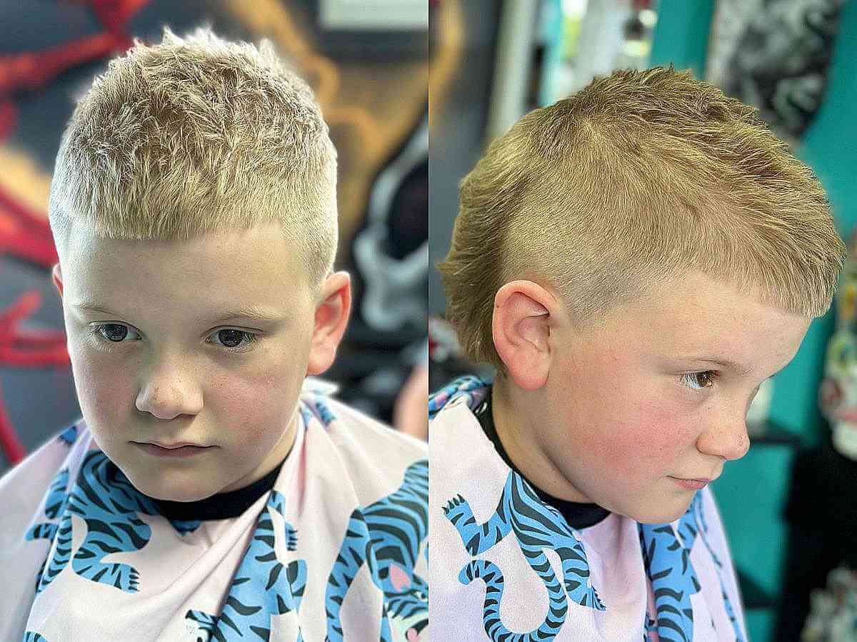 Stylish Blonde Mullet for Boys
