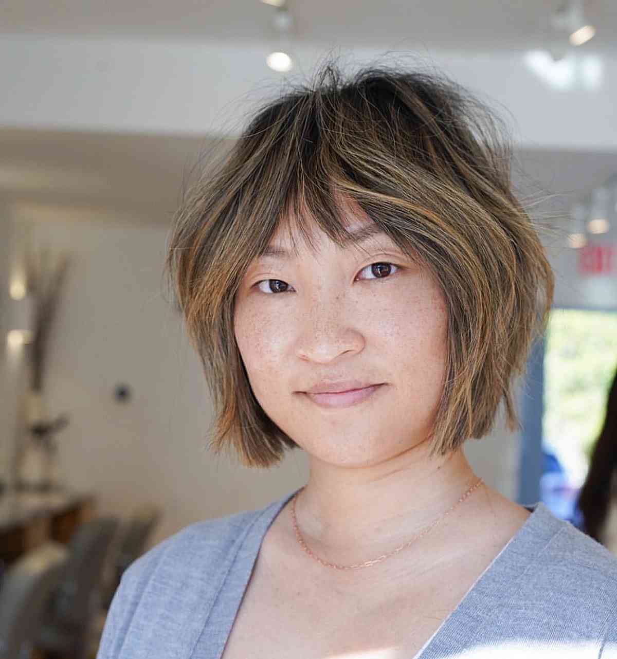 Stylish Bob Cut with Square Layers