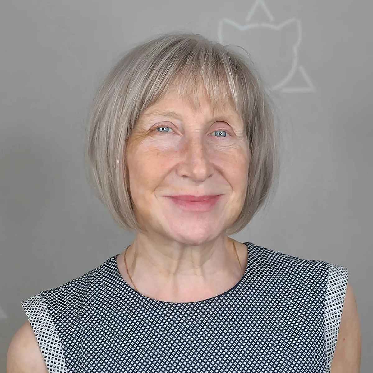 Choppy Bangs for Mature Women