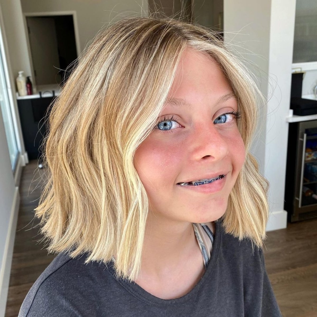 Stylish choppy bob for girls