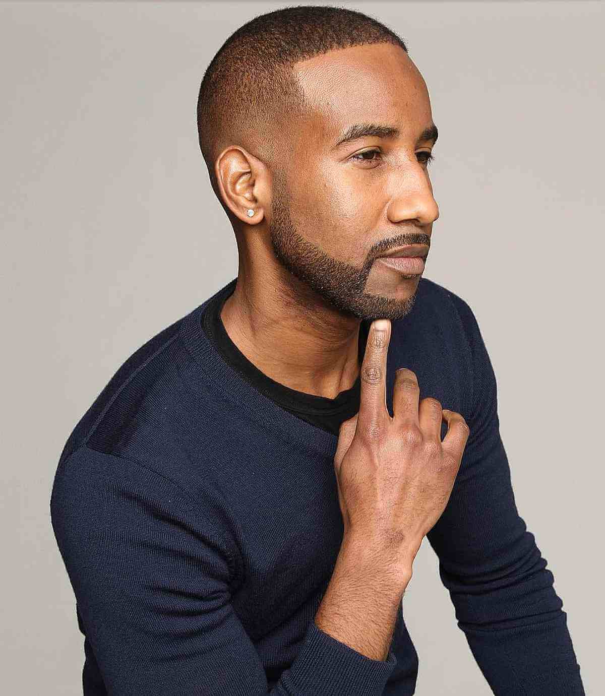 Stylish Clean Cut with Trendy Faded Sides for Black Men