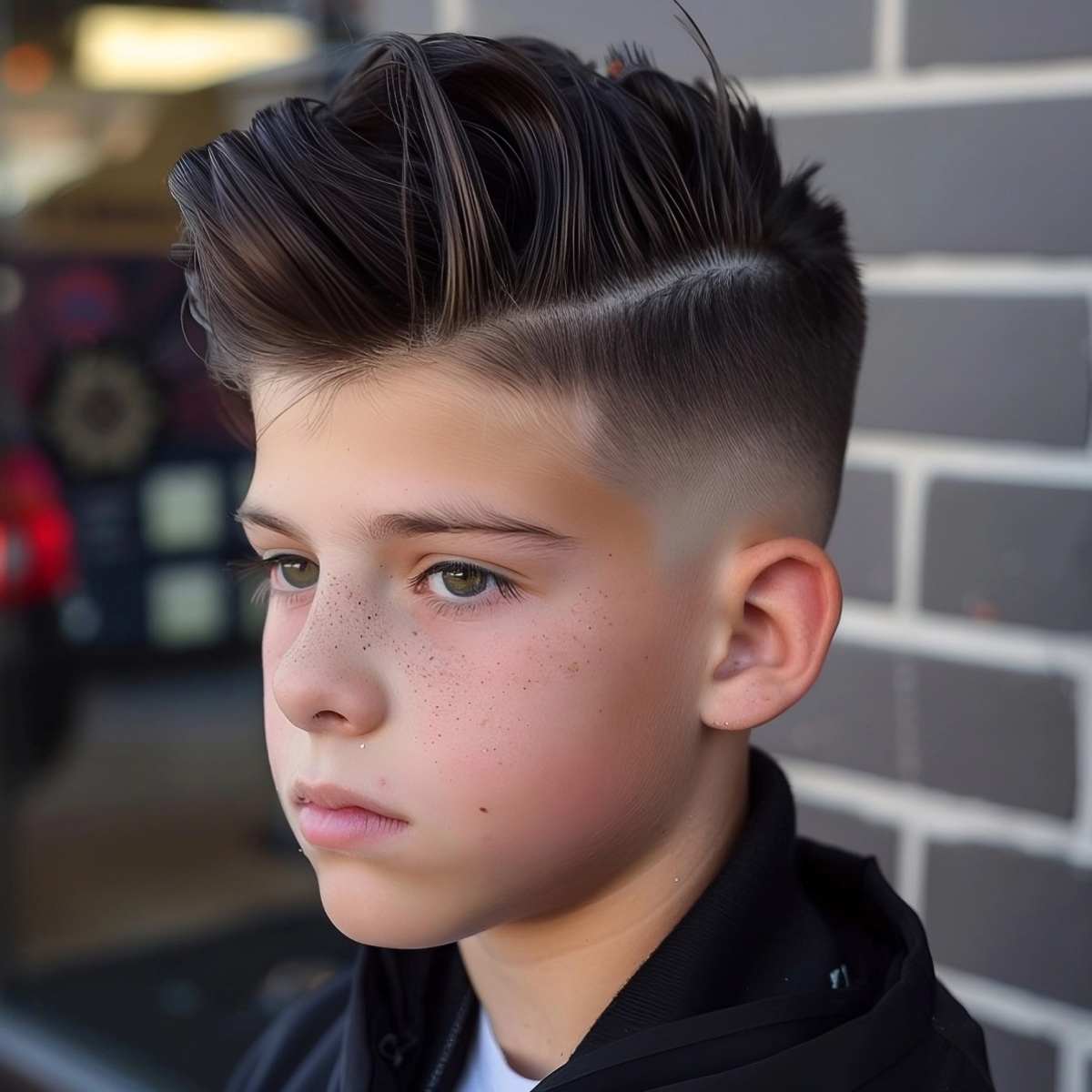 Stylish Disconnected Pompadour haircut