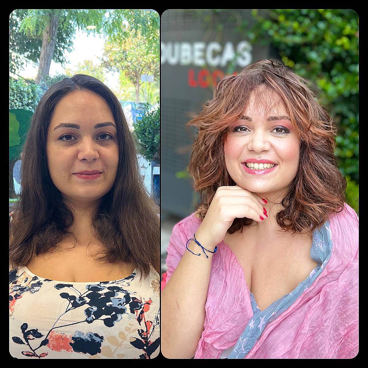 Medium Extra Long Layered Bob with Balayage and Bangs